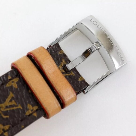 LOUIS VUITTON Tambour Watches Q1313 WhiteDial Stainless Steel/Monogram can... - Picture 3 of 9